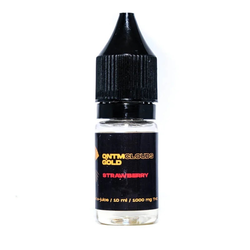 Buy QNTM Clouds Gold THC Vape Liquid Strawberry Online US